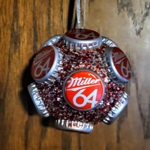 Miller 64 Beer Bottle Cap Christmas Ornament