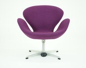 Vintage Swan Lounge Chair Model 3320 By Arne Jacobsen For Fritz Hansen - (D410)