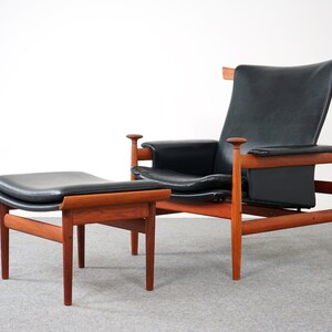 Teak Bwana Lounge Chair Footstool by Finn Juhl for France & Son D695 image 1