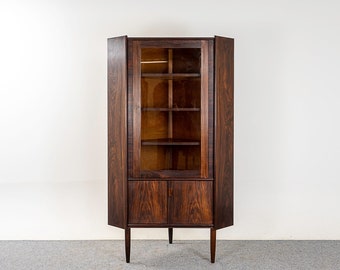 Rosewood & Glass Corner Cabinet - (321-336)