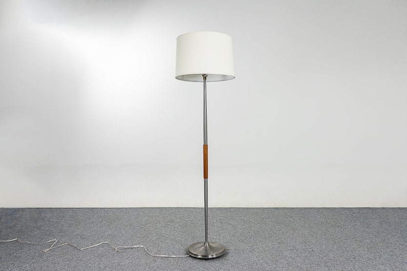 Teak & Metal Floor Lamp 321-345.10 image 1