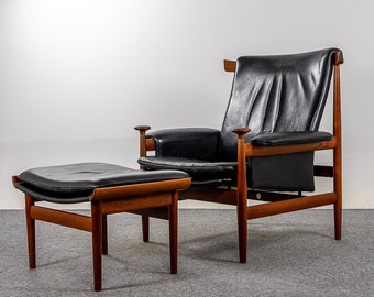 Teak & Leather Bwana Chair by Finn Juhl - (310-148)