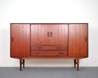 SALE - Teak Sideboard With Bar - (319-038)