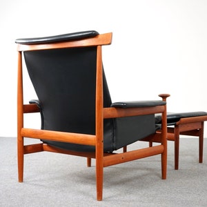 Teak Bwana Lounge Chair Footstool by Finn Juhl for France & Son D695 image 7