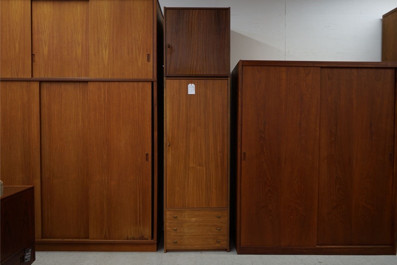 A Danish Wardrobe Made With Teak 312 127 Etsy