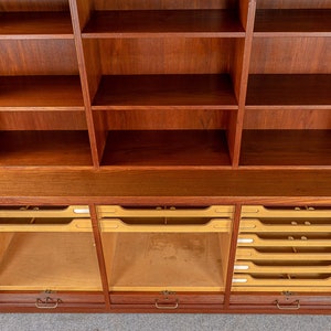 Teak Danish Tambour Door File Cabinet/Bookcase 321-332 image 8