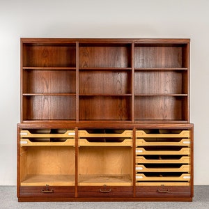 Teak Danish Tambour Door File Cabinet/Bookcase 321-332 image 2