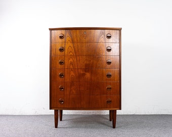 Teak Bow Front Danish Dresser - (324-145)