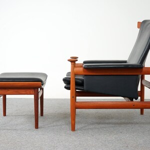 Teak Bwana Lounge Chair Footstool by Finn Juhl for France & Son D695 image 5