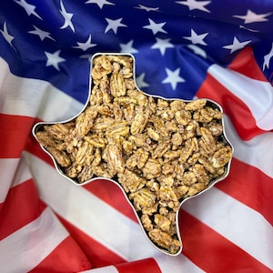 8oz-Dr Pepper Praline Pecans – Unique Texas Gift, Sweet Candied Pecans, Small Batch Gourmet Snack, Southern Treat (8 oz Bag)