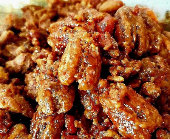 Maple Bacon Pecans-8 oz Resealable Bag, Texas Made Gourmet Praline Nuts, Sweet & Salty Southern Snack Gift, Small Batch Maple Candy Pecans