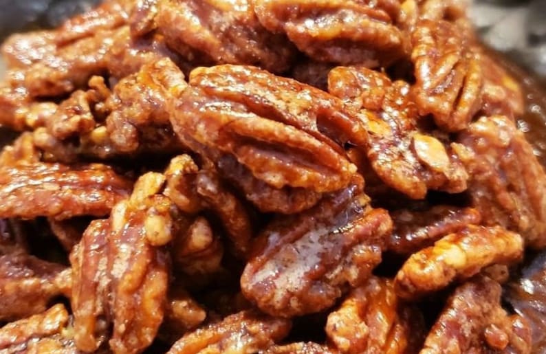 Praline Pecans Glazed W/ Dr. Pepperhalf Lb. Candied Texas Etsy