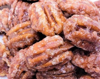 Maple Pecans- 8 oz Resealable Bags, Texas Made Praline Pecans, Fresh Roasted Gourmet Candied Nuts, Southern Gift Snack, Small Batch Treat