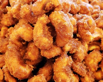 Cinnamon Sugar Cashews- 8 oz Resealable Bag, Fresh Roasted Candied Nuts,   Small Batch, Texas Made, Vegan, Gluten Free, Teachers Gift