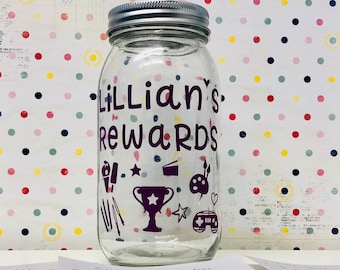 Kids Reward Jar with aluminium coin slot lid