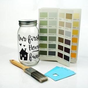 Our First Home Fund Vintage Savings Jar with aluminium coin slot lid