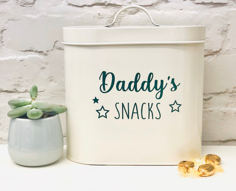Personalised Food / Treat / Biscuit Storage Tin Gift Grey Etsy UK