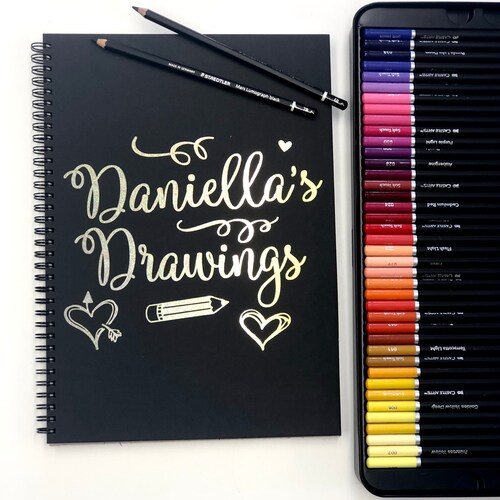 A4 Personalised Drawing Sketchbook Artist Book Teenage Doodle Etsy UK