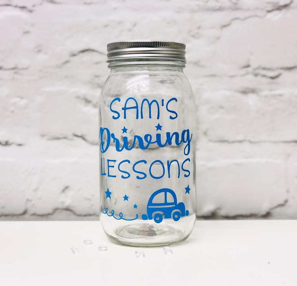 Driving Lessons Fund Vintage Savings Jar With Aluminium Coin Etsy UK