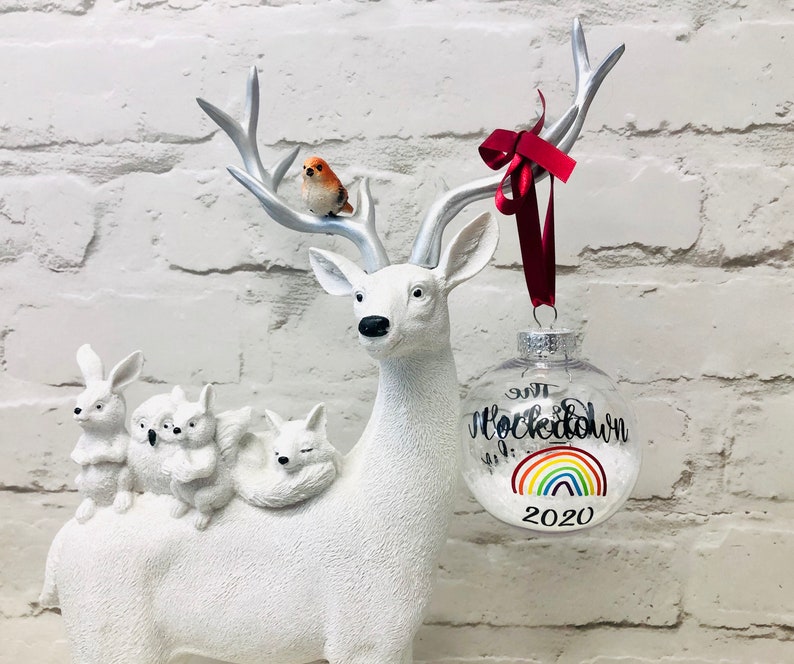 Personalised Lockdown 202021 Bauble Family Christmas Keepsake Etsy
