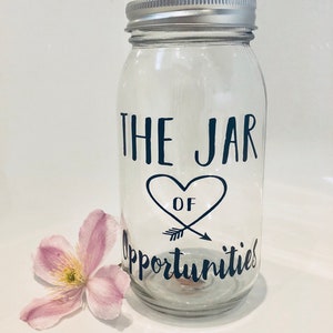The Jar of Opportunities Vintage Savings Jar with aluminium coin slot lid