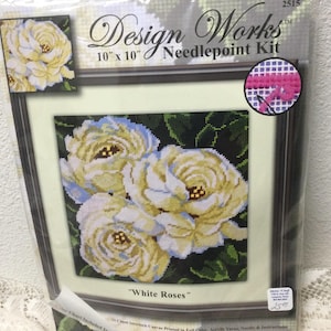 Needlepoint Kits White Roses