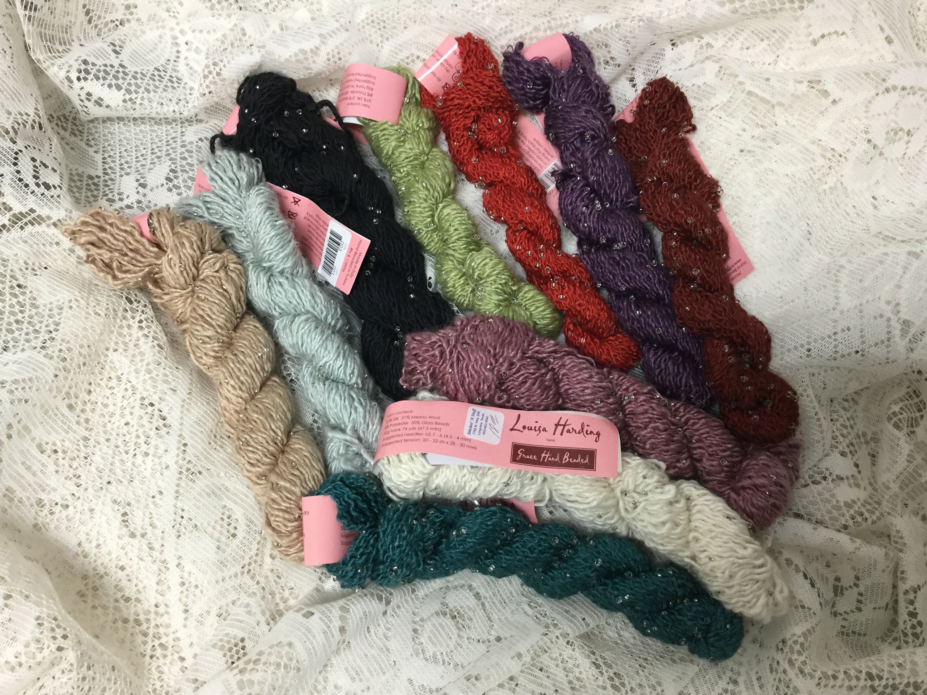 Louisa Harding Grace Beaded Yarn Etsy UK