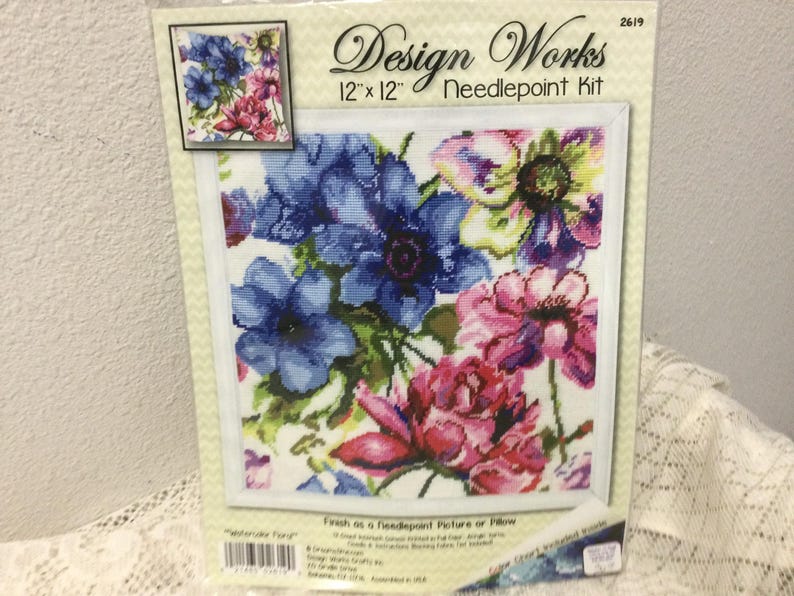 Needlepoint Kits Watercolor Floral