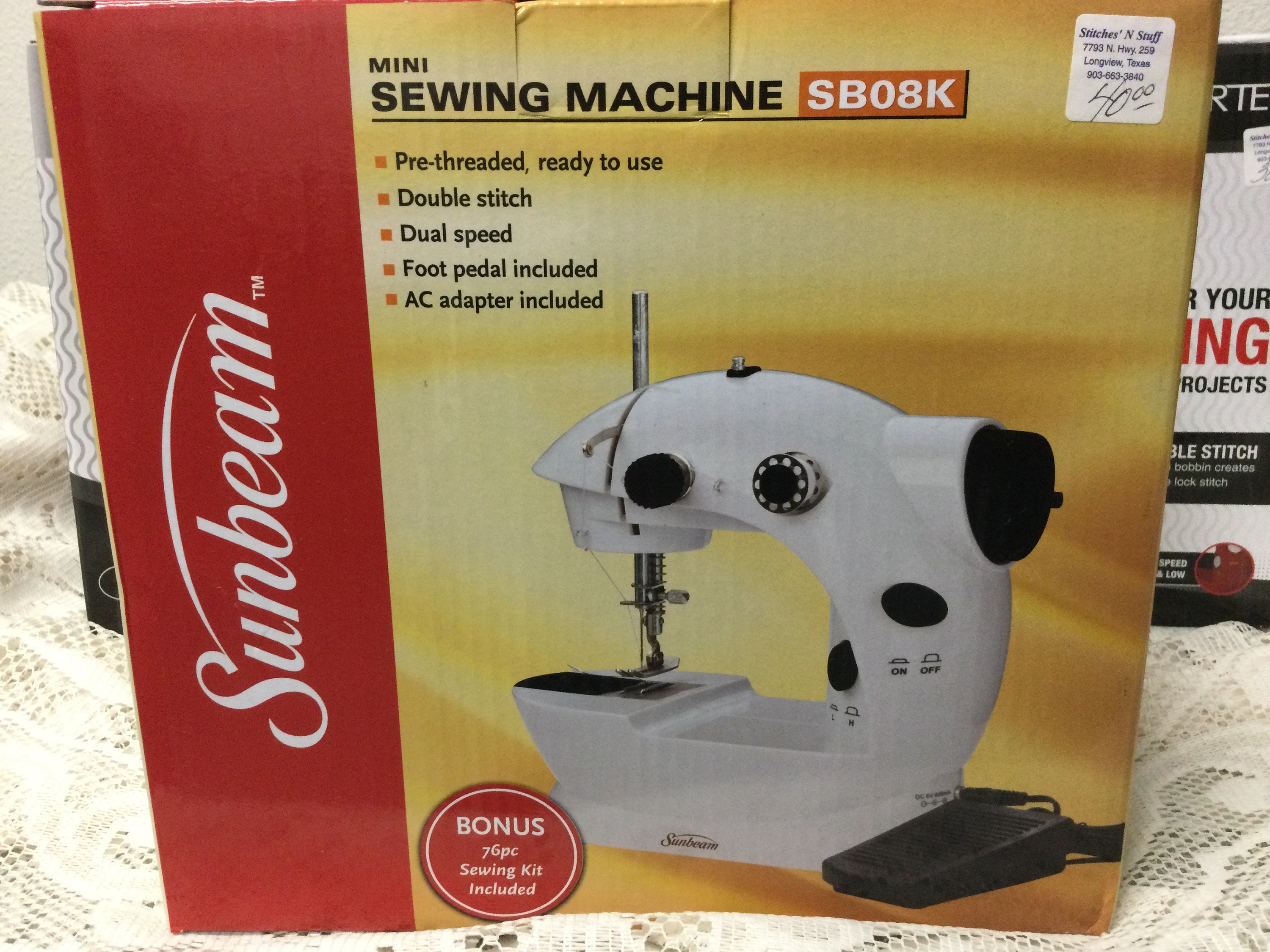 Sunbeam Mini Sewing Machine with Sewing Kit