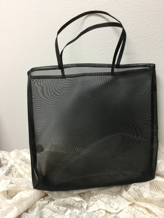 Black color Mesh Project Bag Multi Purpose 4pcs Set Mesh Bag Mesh Zip Case