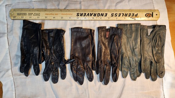 12 pairs vintage leather gloves from 50s, 60s - t… - image 8