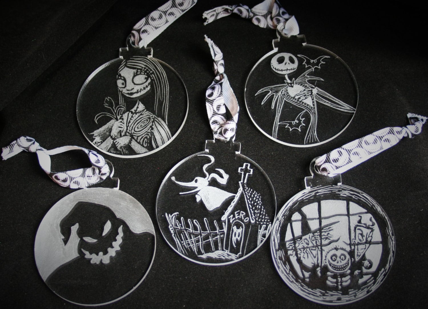 Nightmare Before Christmas decorations Set of 5 Ornaments Etsy