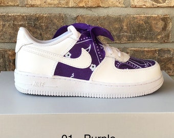 air force 1 purple bandana shoes