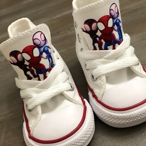 Spidey and His Amazing Friends Converse, High Top Personalized Sneakers, Many Colors and Sizes, Spiderman