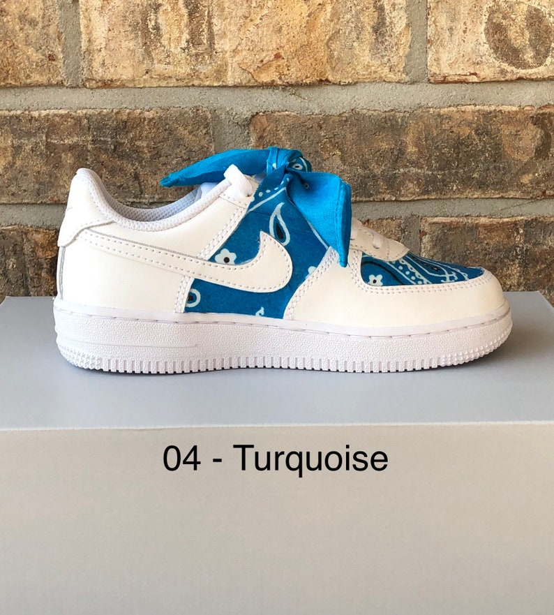 Custom Bandana Air Force 1 Sneakers Adult and Youth Sizes | Etsy
