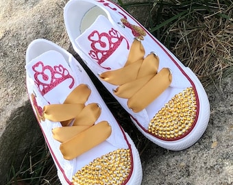 Minnie Mouse Converse, Minnie Mouse Sneakers, Minnie Mouse Low Top Converse, Personalized Name