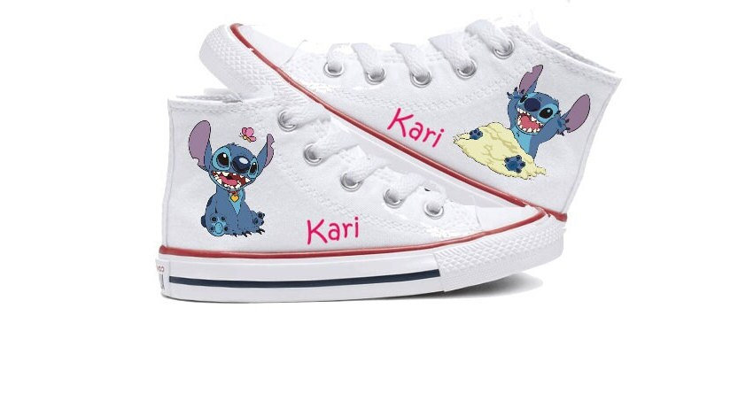 Lilo and Stitch High Top Converse All Star Chucks, Personalized