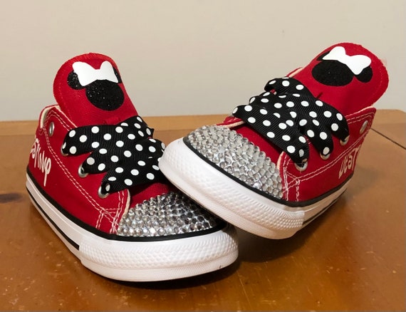 concepto Oscuro hélice Zapatillas Minnie Mouse Converse Zapatos Converse para niños - Etsy México