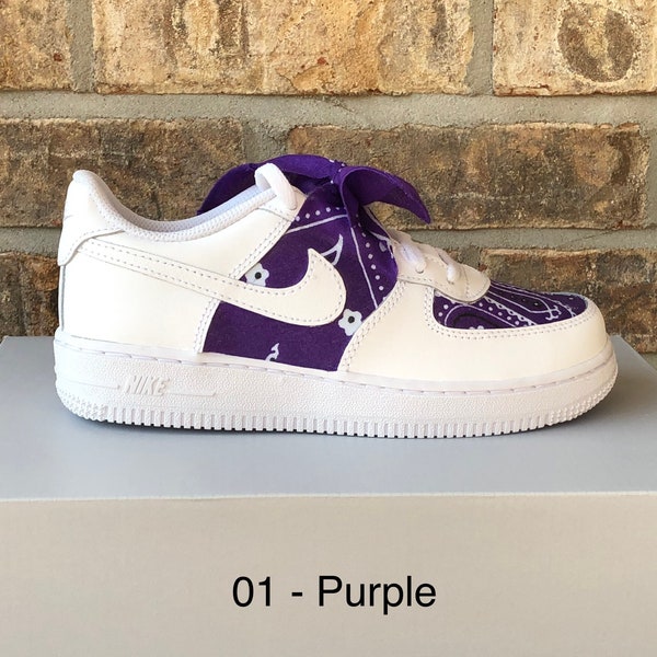 air force 1 purple bandana shoes