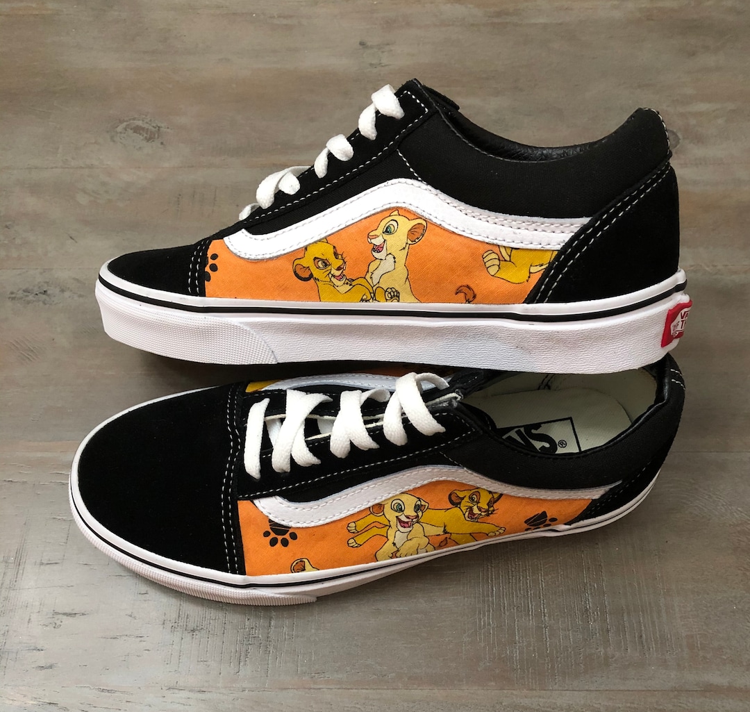 Custom Lion King Vans Old Skools, Custom Simba and Friends Vans Old Skool,  Disney Vans Skool, Custom Vans Old Skool Sneakers - Etsy