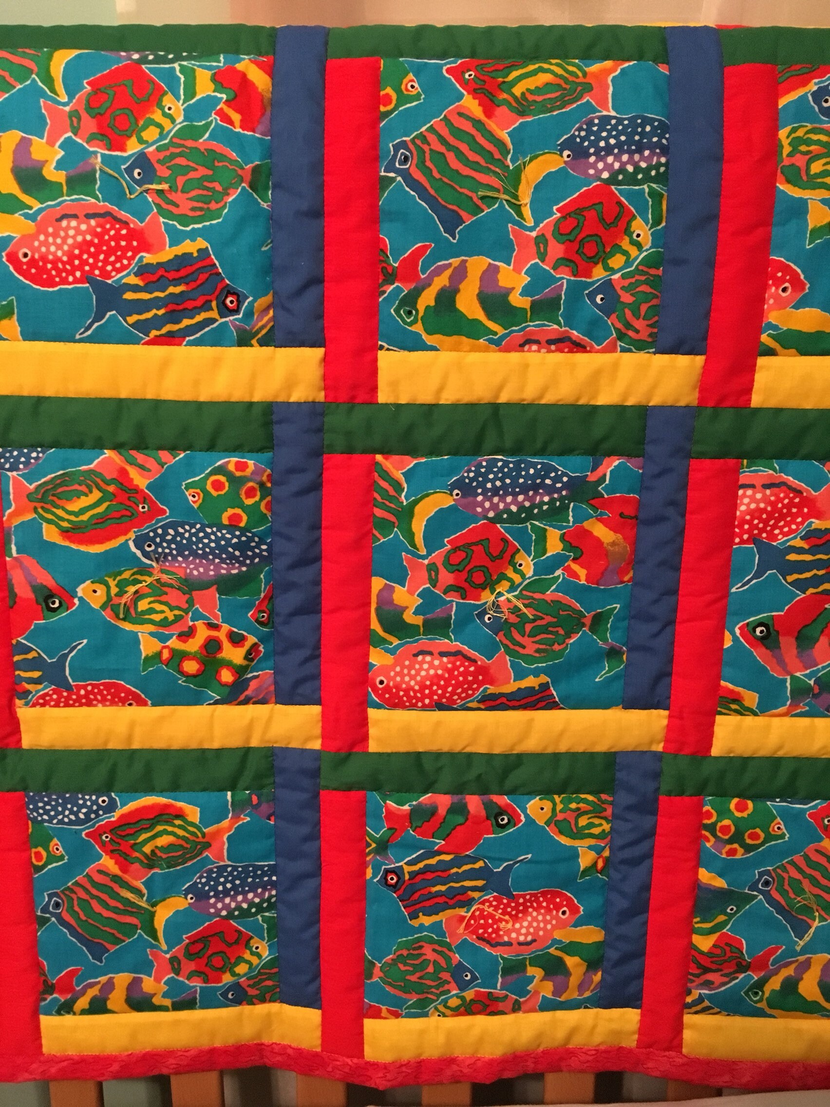 5 Piece Tropical Fish Baby Bedding Set