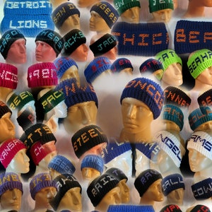 Custom Made Sport Headbands Ice Hockey Ear Warmers Hockey Headbands Knit Ear Warmers Individualized Headbands Football Ear Warmers