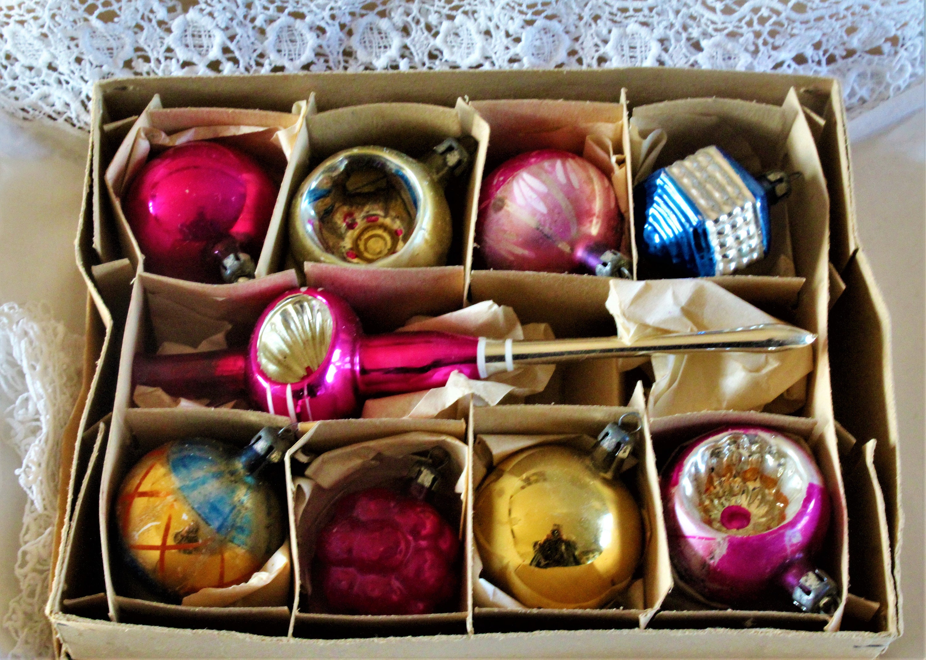 Vintage 1940's Christmas Ornaments 
