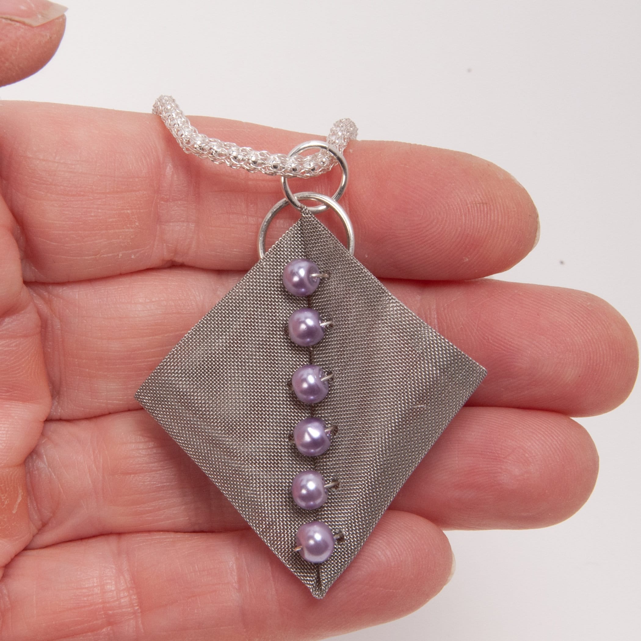 Steel Wire Mesh Studio Steel Wire Mesh Necklace with Dyed Etsy