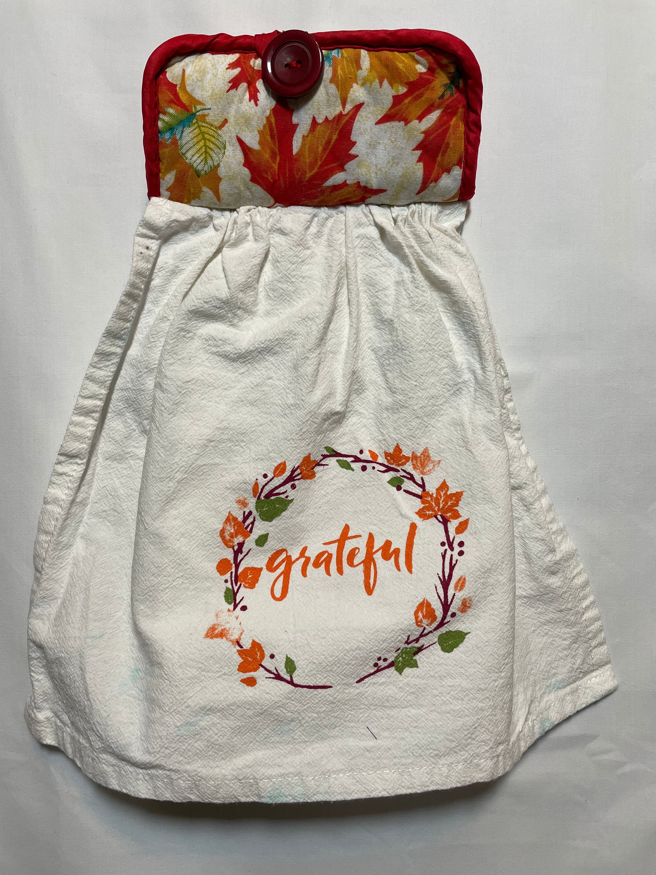 Pot Holder Topped Hanging Kitchen Hand Towel Autumn Blessed Etsy