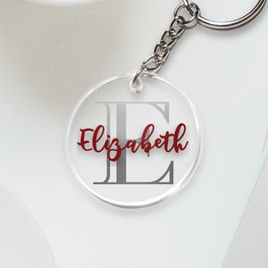 Personalized, Monogram Kechain, Fall Keychain, Acrylic Keychain, Autumn Bag Tag, Monogram, Gift, Tag, Backpack Tag, Custom, Keyring for Fall