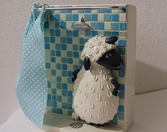 Vintage Bathroom Toothbrush Holder Barnyard Beauties Sheep (#MEB6TR-3993)