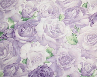 Bloomcraft Fabric American Beauty Rose color Purple, Fabric
