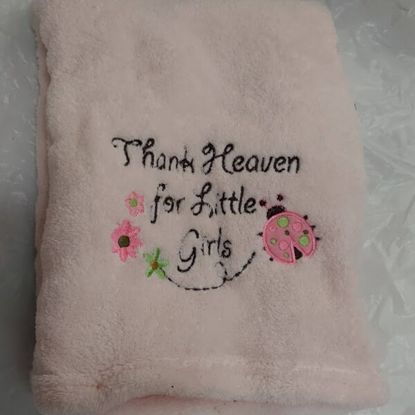 Thank Heaven for Little Girls Baby Blanket Etsy
