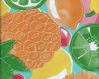 Fruit Medley Vinyl Tablecloth with Flannel Back